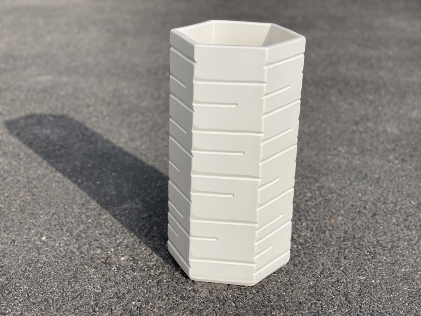 ホワイトマット六角傘立て